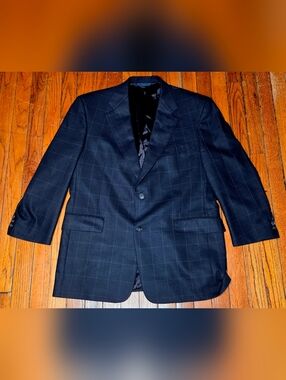 BURBERRY LONDON Size 42S 100% Wool Mens Blazer Sport Coat  Checkered Jacket A4
